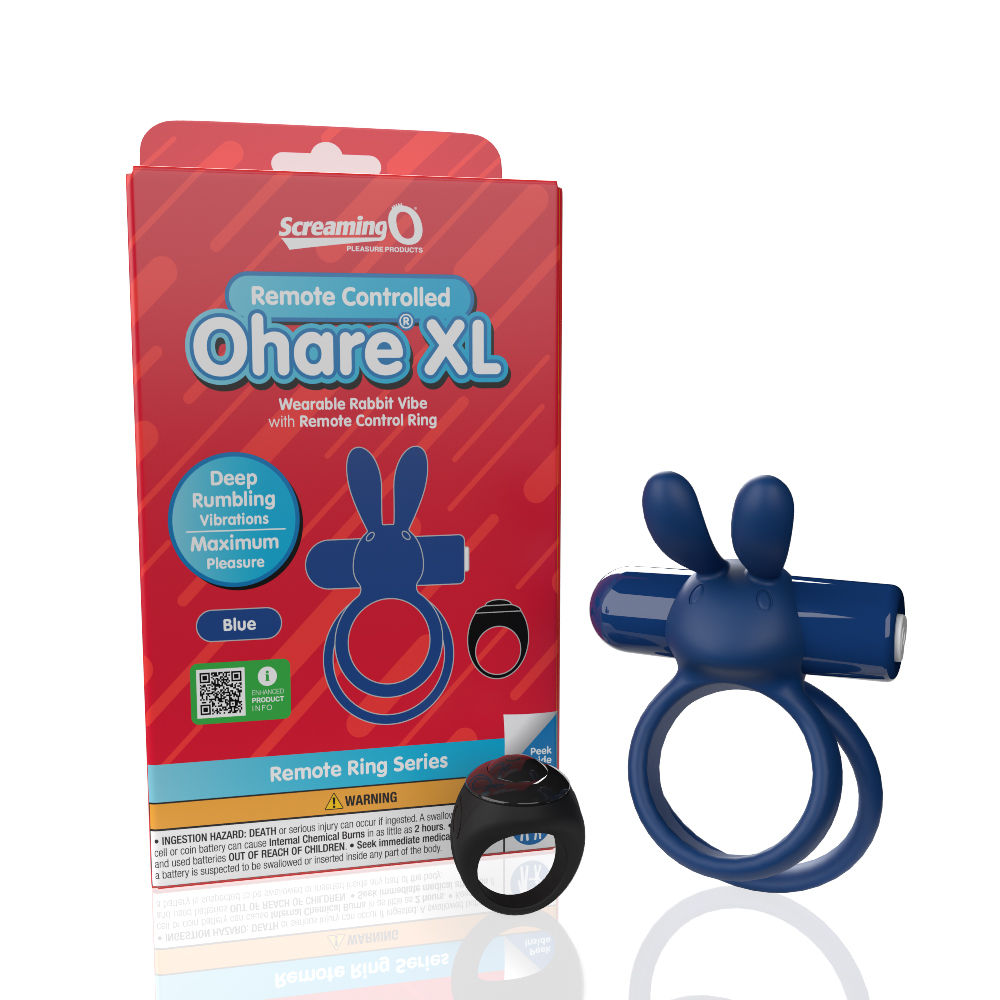 Screaming O Remote Controlled Ohare XL Vibrating  Ring - Black