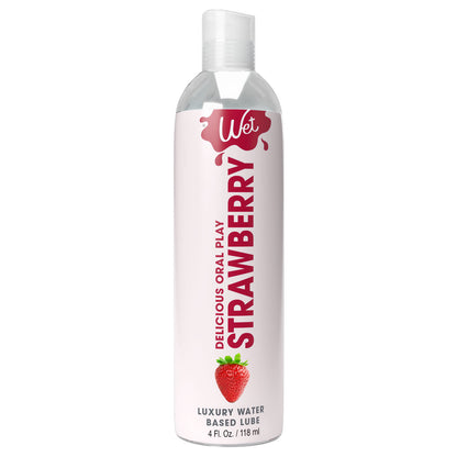 Wet Delicious Oral Play - Strawberry - Waterbased  Flavored Lubricant 4 Oz