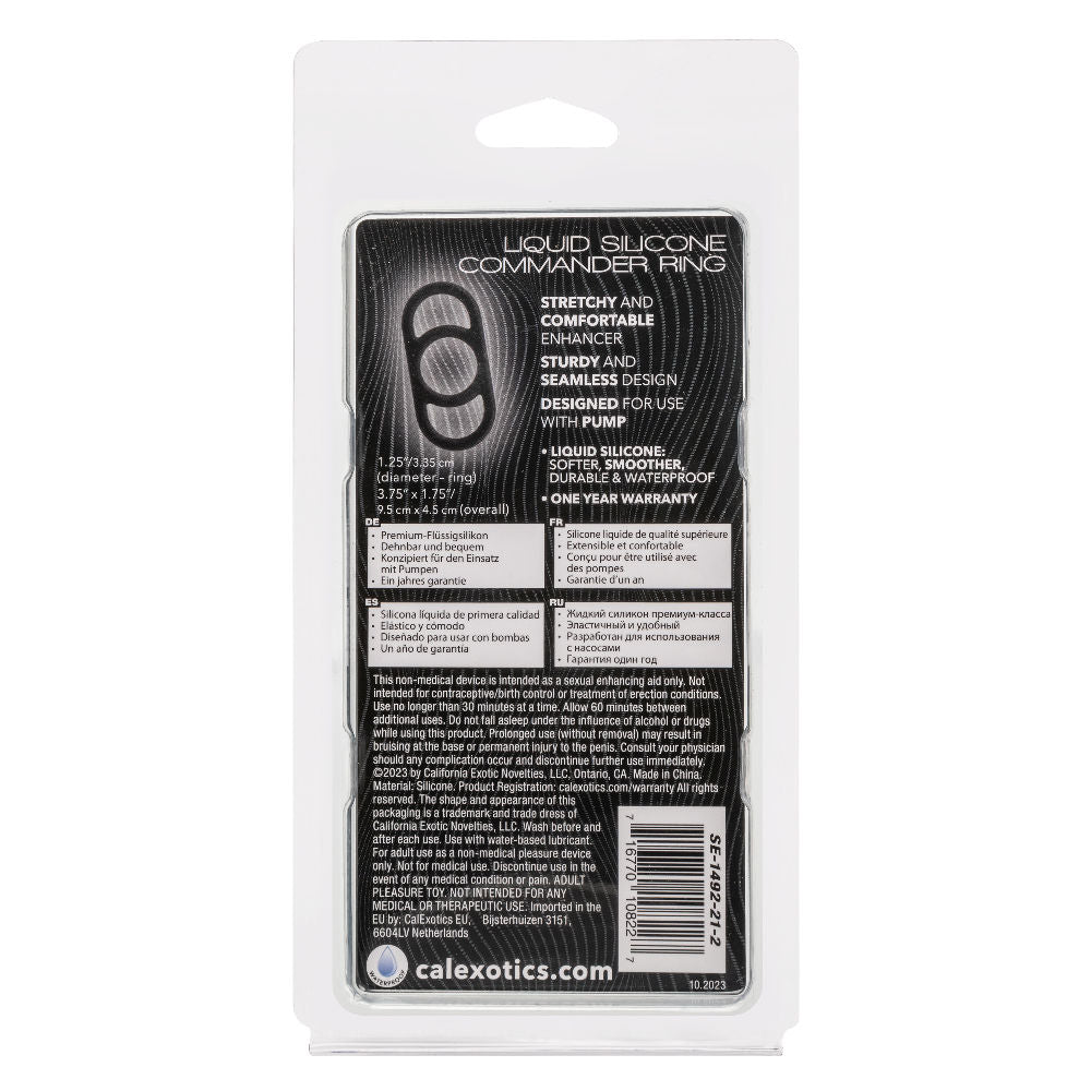 Alpha Liquid Silicone Commander Ring - Black