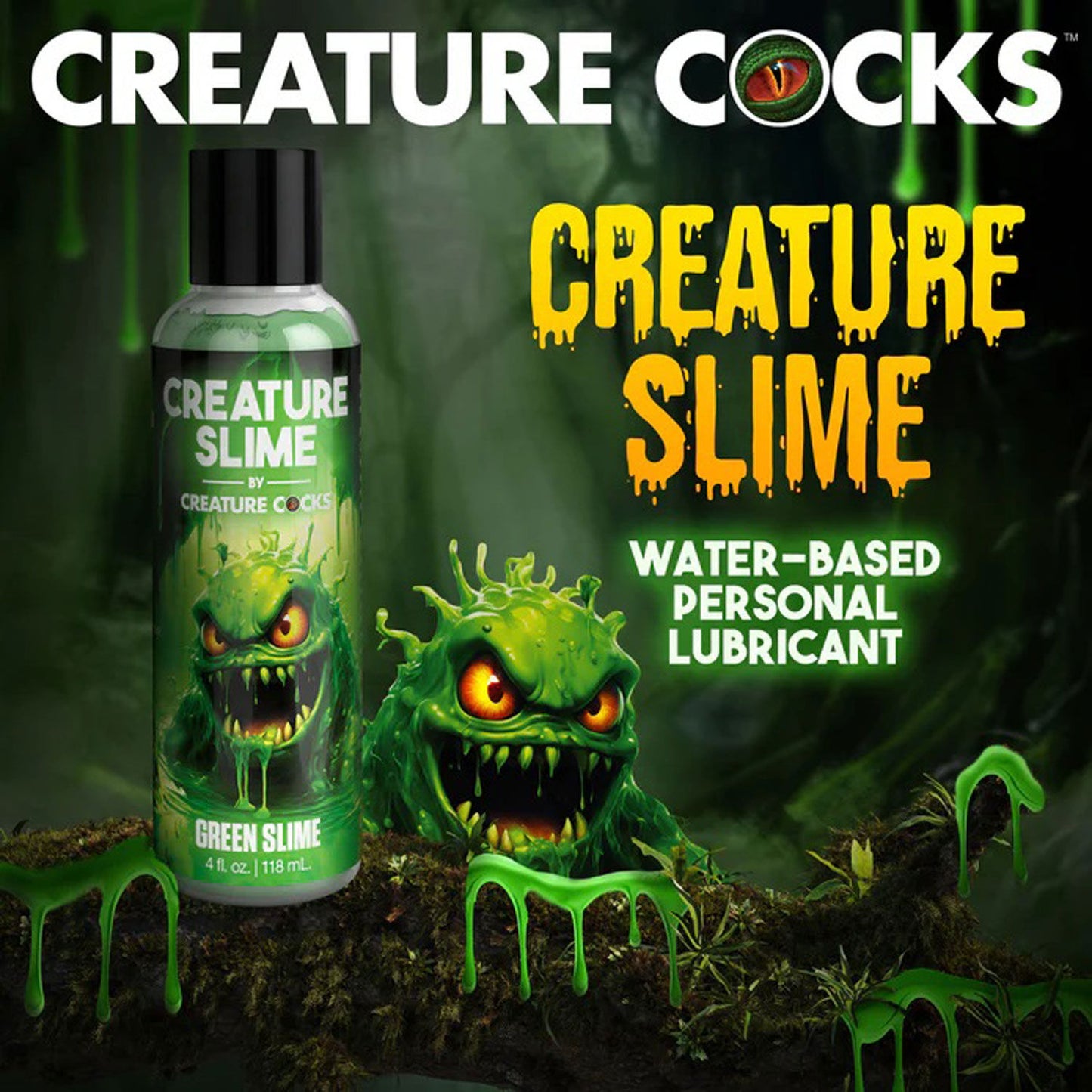 4oz Creature Slime Green Slime Water-Based - Lubricant