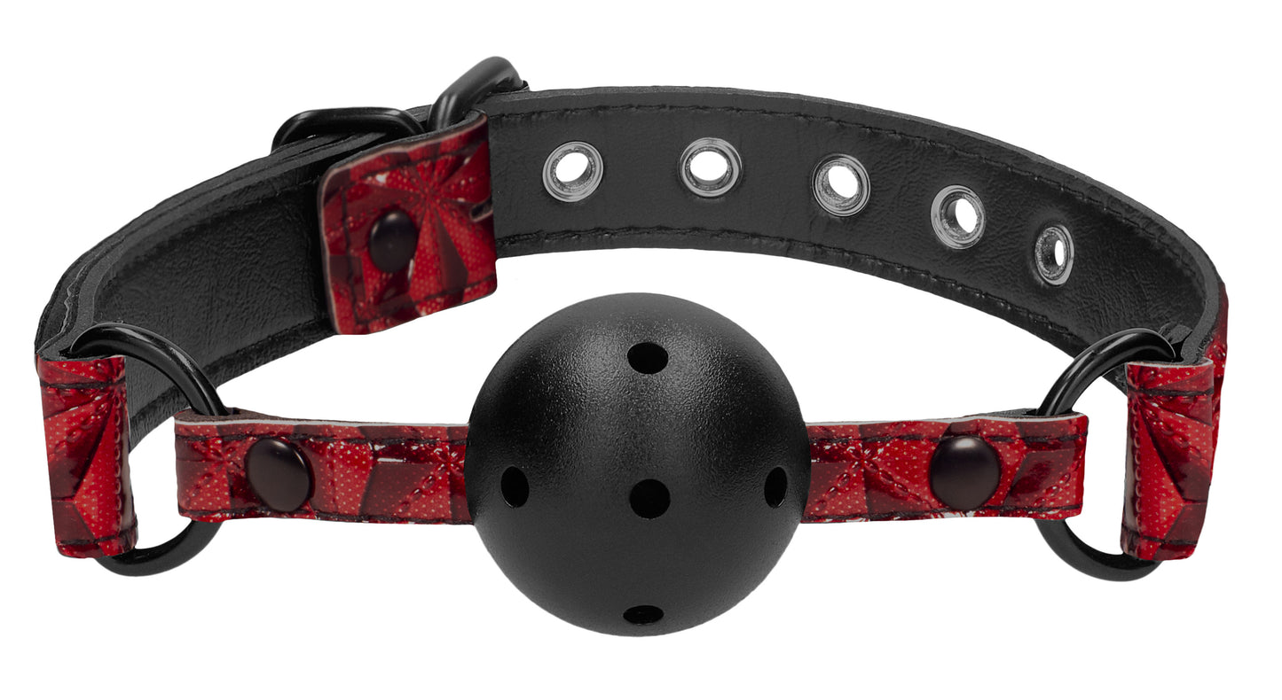 Breathable Luxury Ball Gag - Burgundy