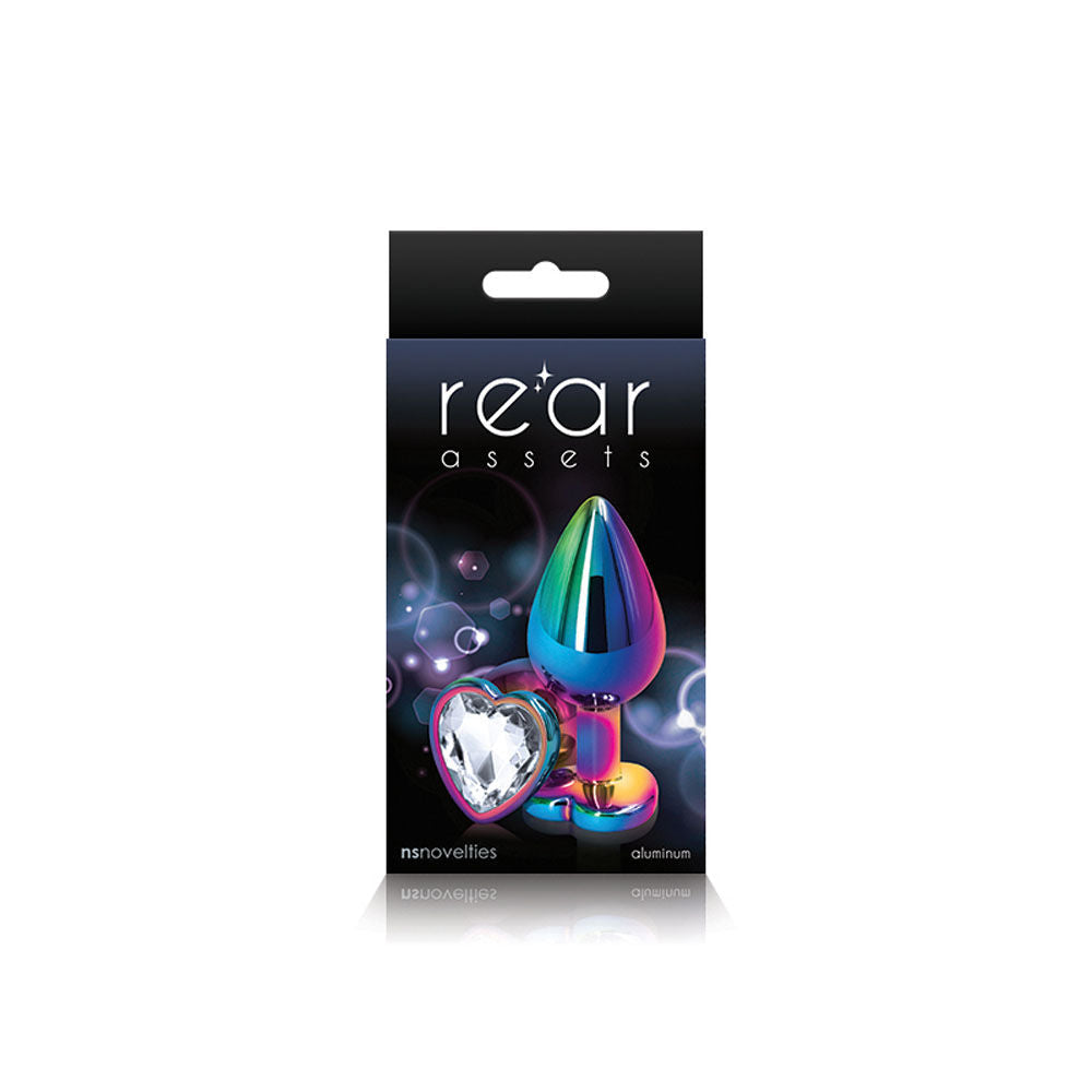 Rear Assets - Multicolor Heart - Medium - Clear