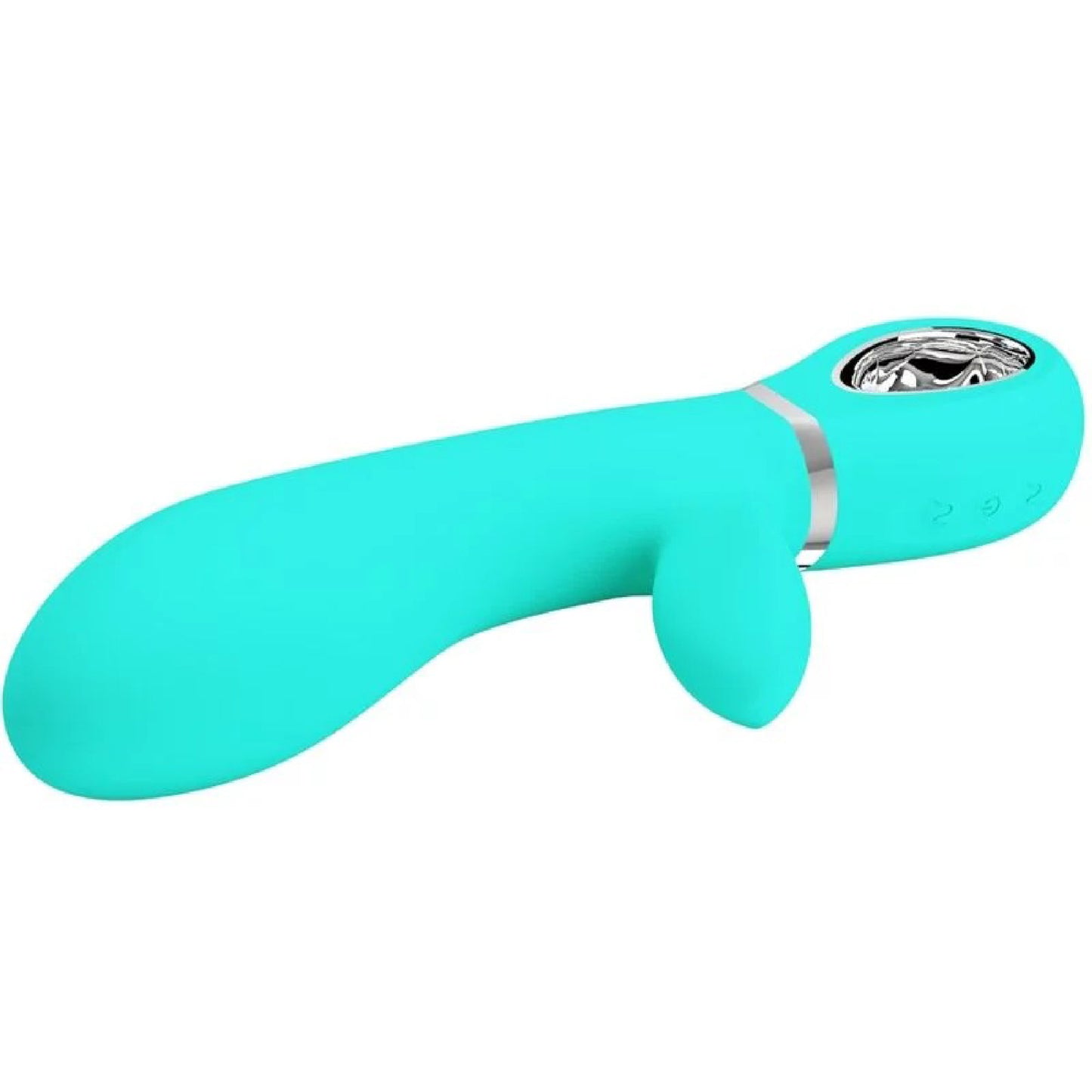 Thomas Super Soft Silicone Rabbit Vibrator -  Turquoise