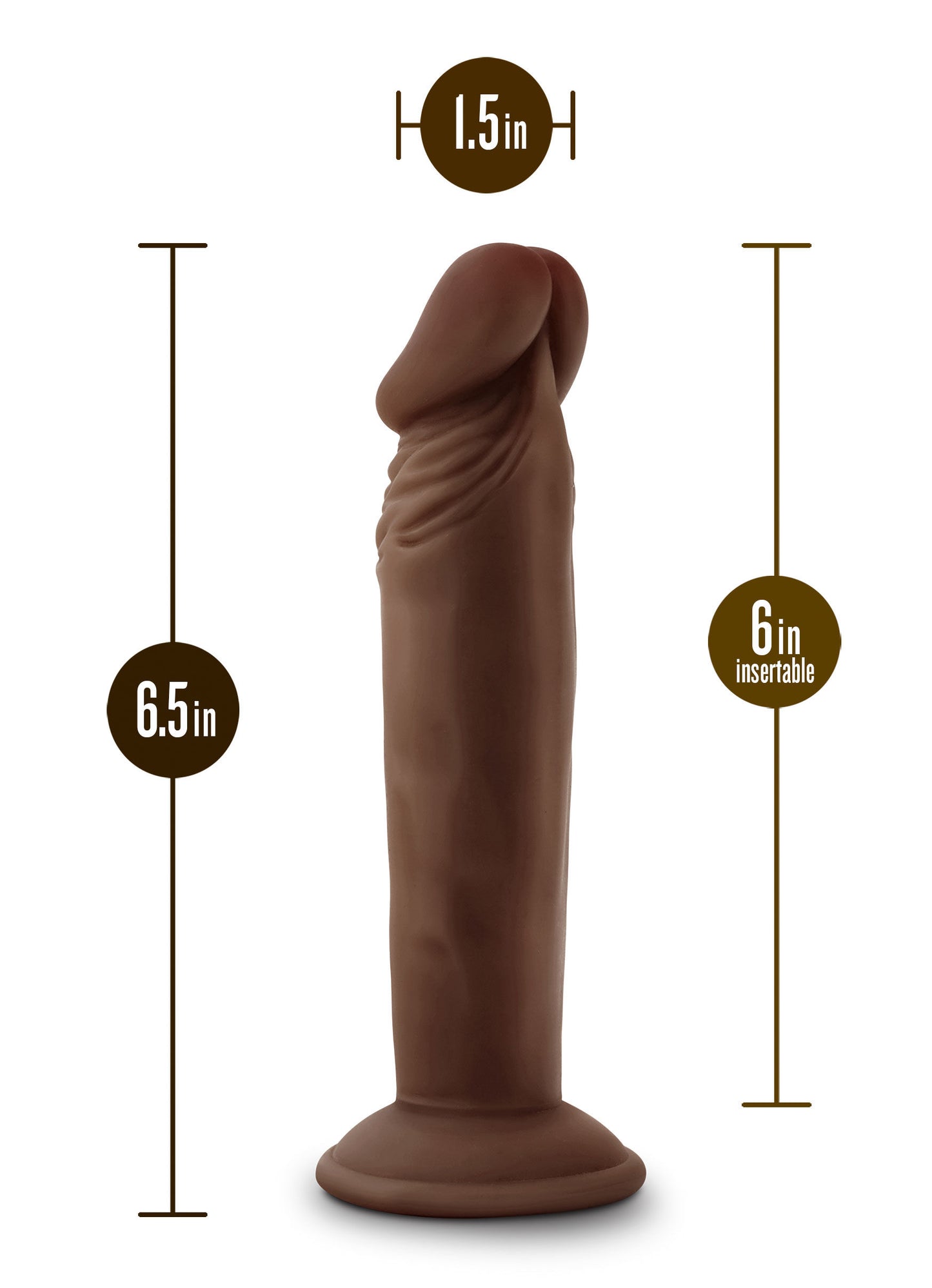 Dr. Skin Plus - 6 Inch Posable Dildo - Chocolate