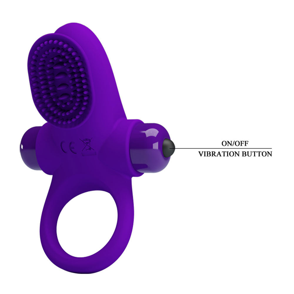 Pretty Love Vibrating Cock Ring II - Purple