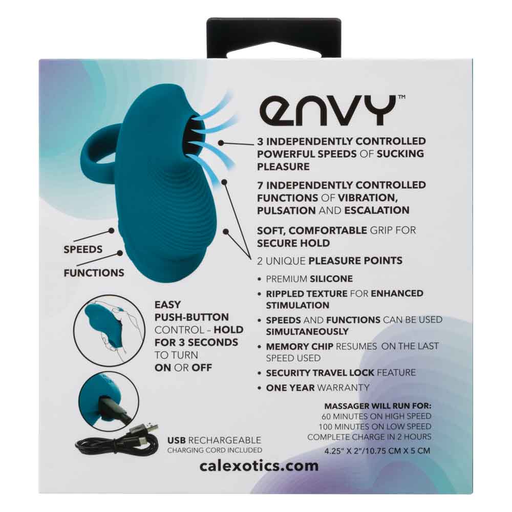 Envy Handheld Suction Massager - Blue