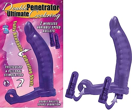 Double Penetrator Ultimate Cockring-Purple