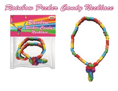 Rainbow Pecker Candy Necklace