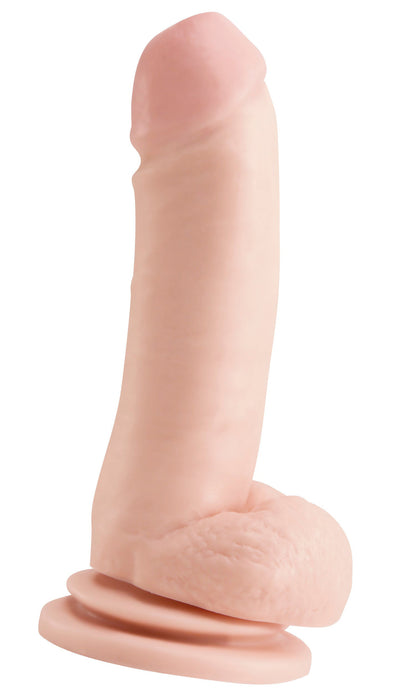 Basix Rubber Works 8 Inch Suction Cup Dong - Flesh