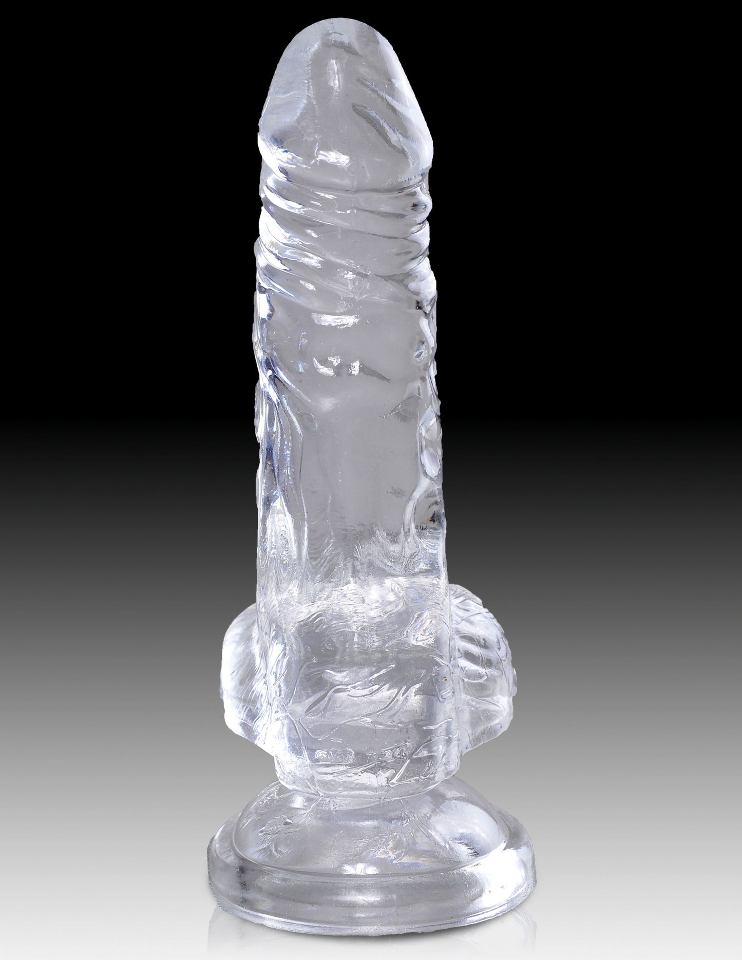 King Cock Clear 4 Inch Cock With Balls