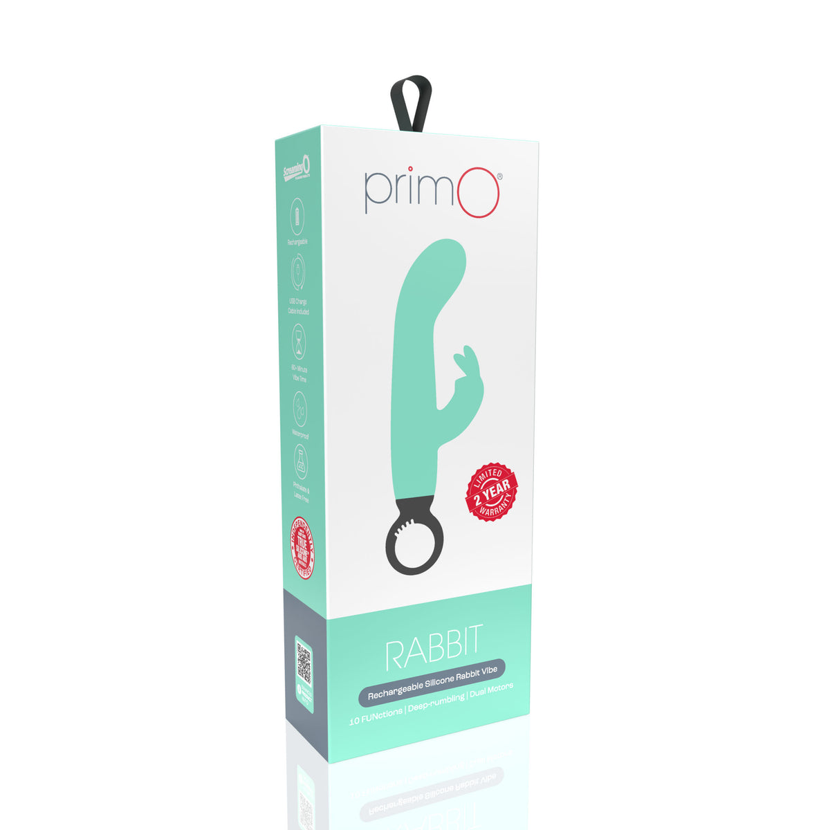 Primo Rabbit Rechargeable Vibrator - Blueberry