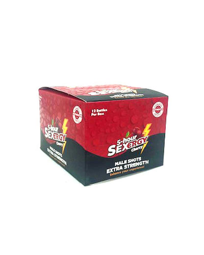 Sexergy - Male Liquid Shot 12 Ct Display - Cherry