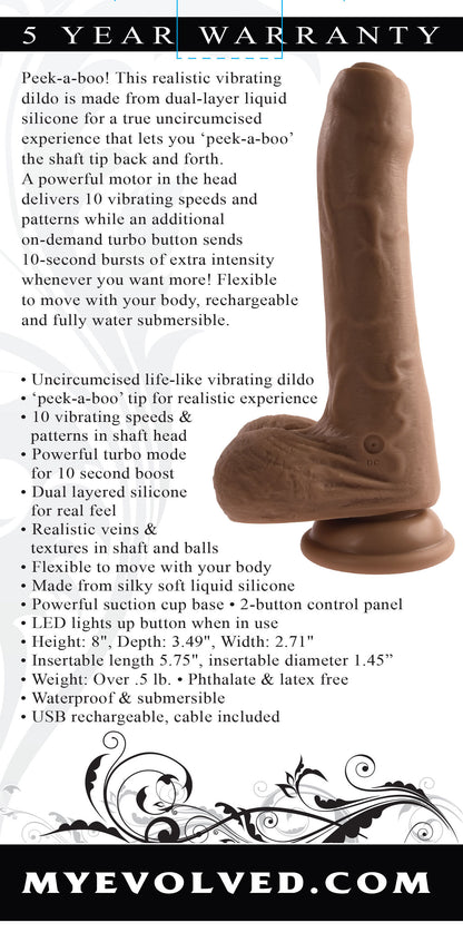 Peek a Boo Vibrating Dildo - Light