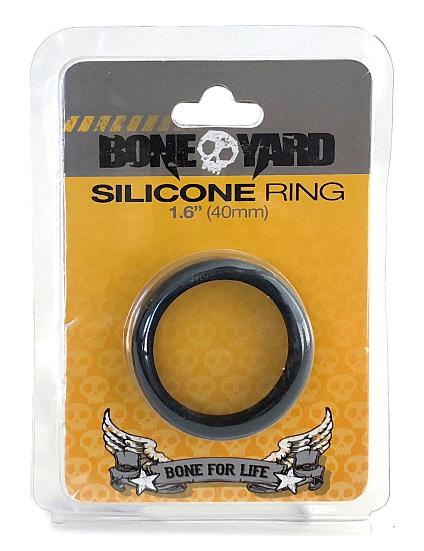 Boneyard Silicone Ring 1.6 Inch 40mm - Black