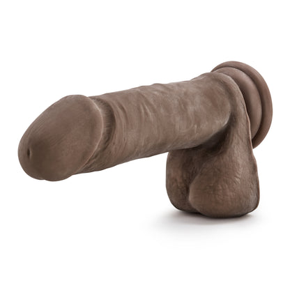 Dr. Skin Plus - 9 Inch Thick Posable Dildo With Balls - Vanilla