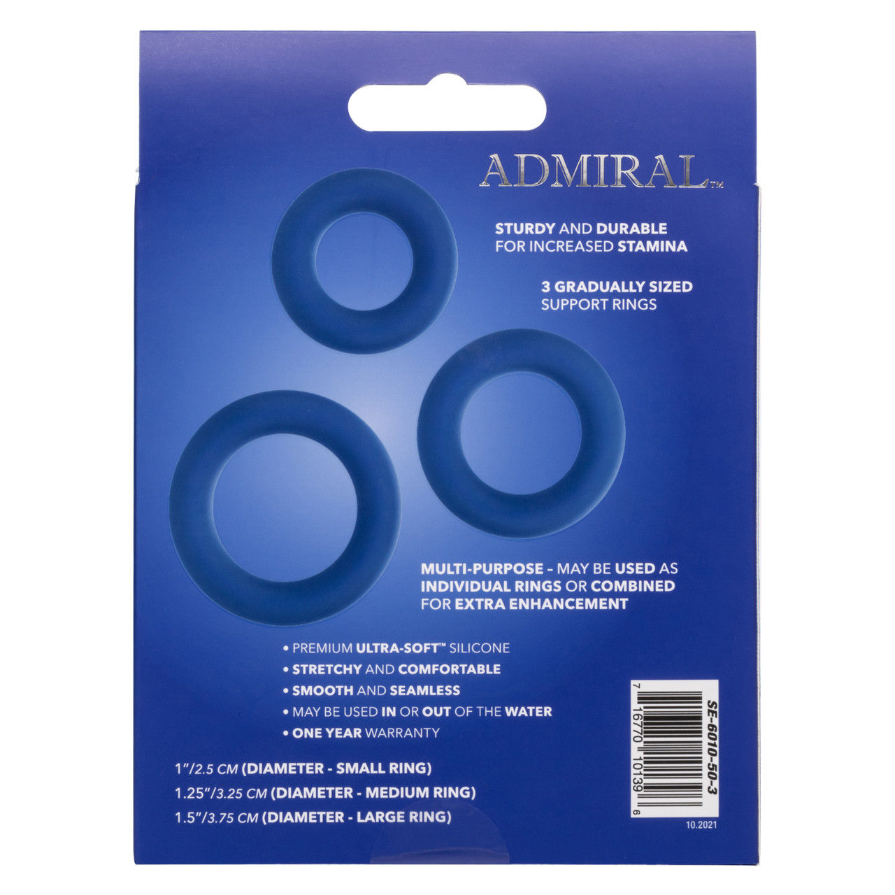 Admiral Universal Cock Ring Set - Blue