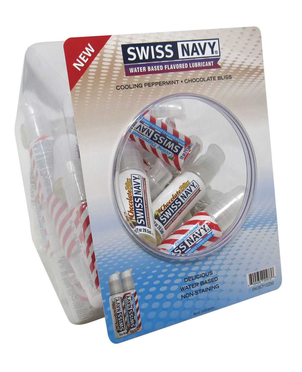 Swiss Navy Chocolate and Pepermint 1oz 50pc Fishbowl