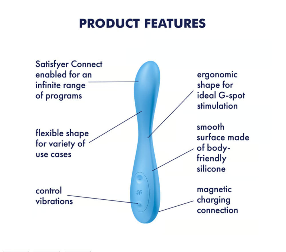 Satisfyer G-Spot Flex 4 Connect App - Multi  Vibrator - Blue