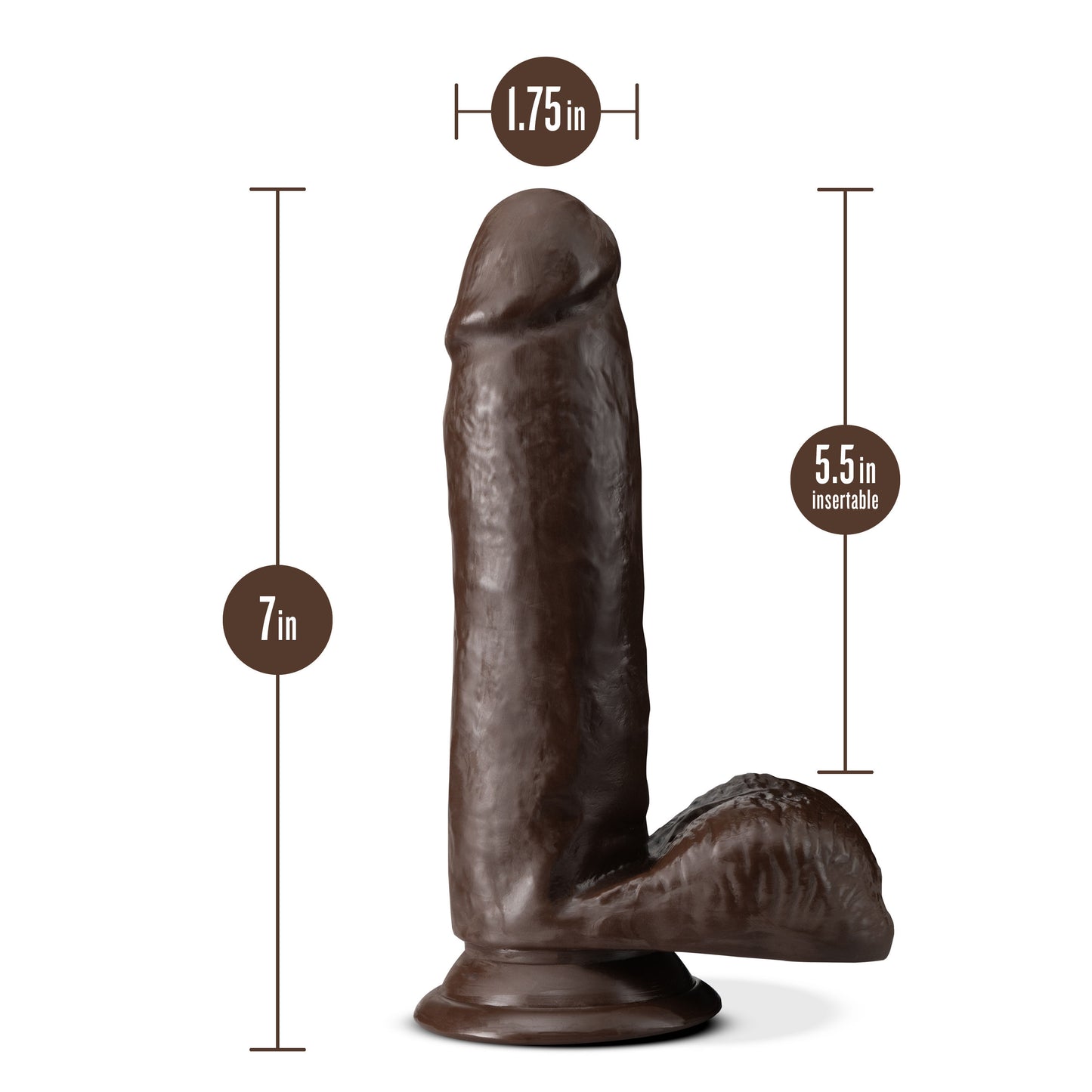 Dr. Skin Plus - 7 Inch Posable Dildo With Balls