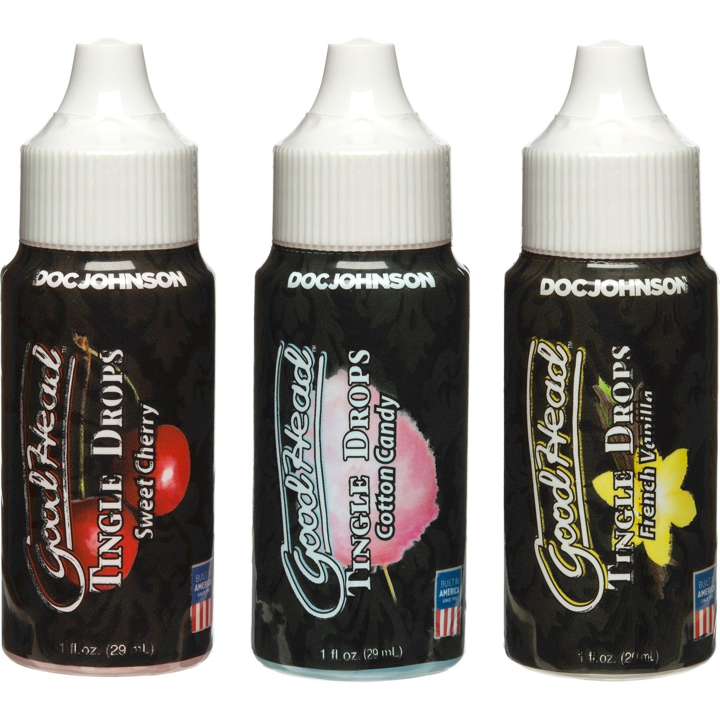 Goodhead - Tingle Drops- 3-Pack - French Vanilla, Cotton Candy, Sweet Cherry