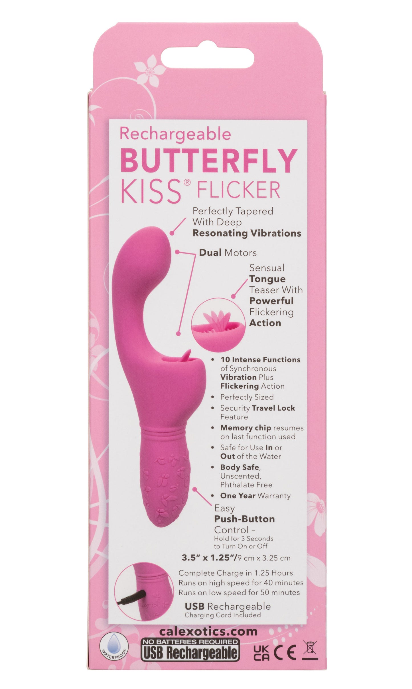 Rechargeable Butterfly Kiss Flicker - Pink