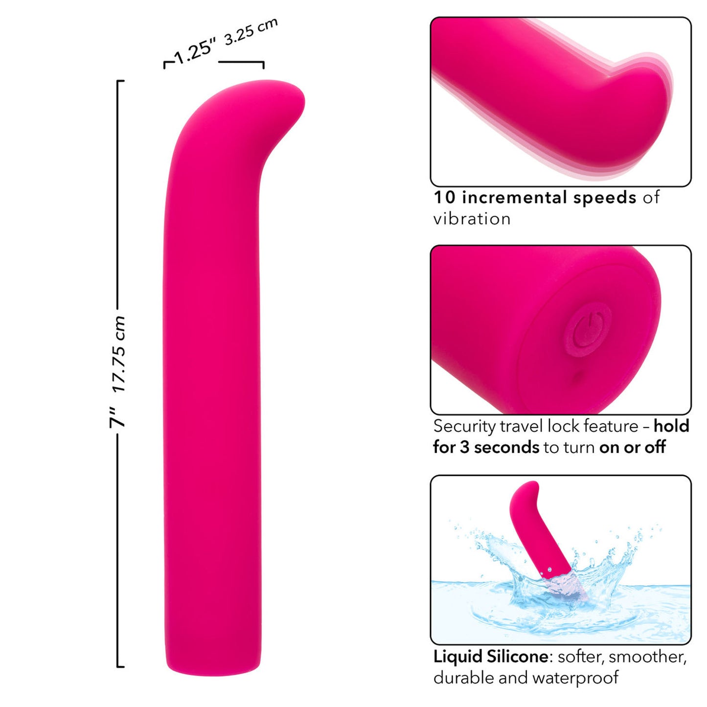 Rechargeable Classic Chic  Standard "G" Vibrator - Pink