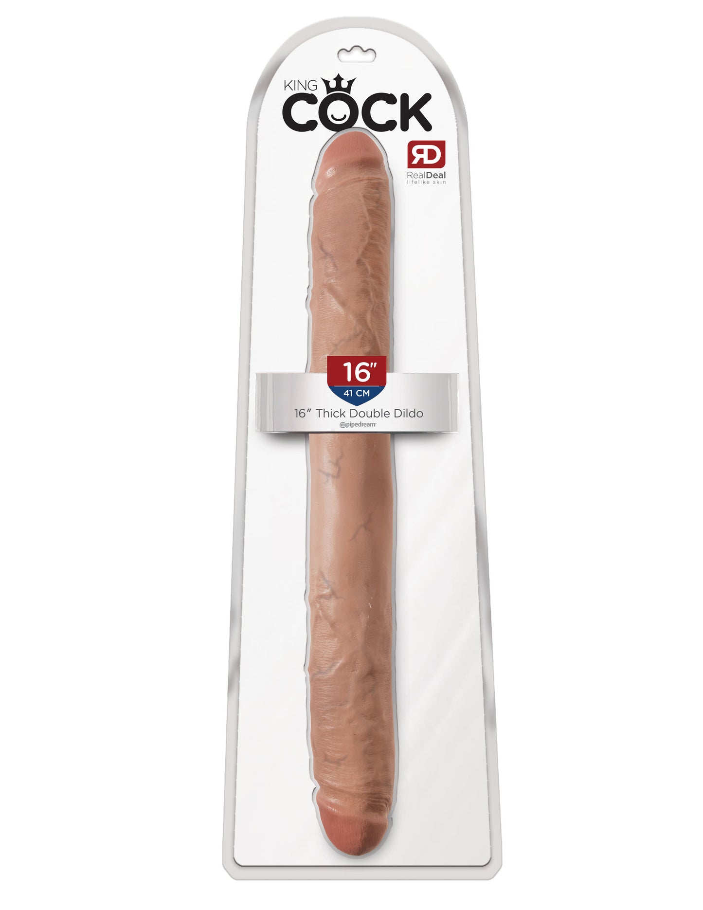 King Cock  16 Inch Thick Double Dildo - Tan