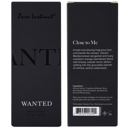 Pure Instinct Pheromone Eau De Parfum Wanted 2 Fl Oz 60 ml