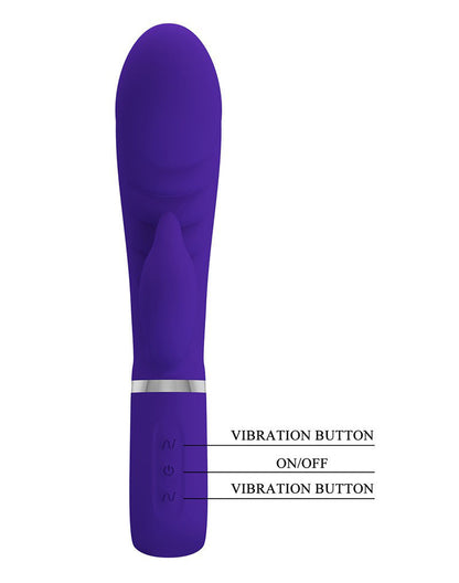 Prescott Super Soft Rabbit Silicone Vibrator -  Vibrator -Teal