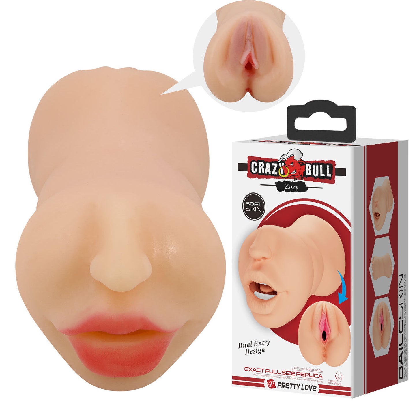 Zoey Mouth Masturbator Sleeve - Light