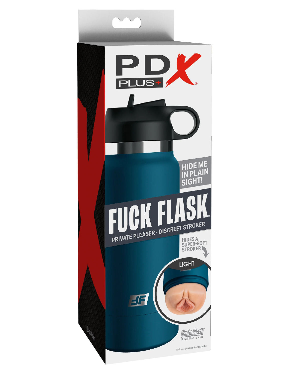 Fuck Flask - Private Pleaser - Blue Bottle - Brown