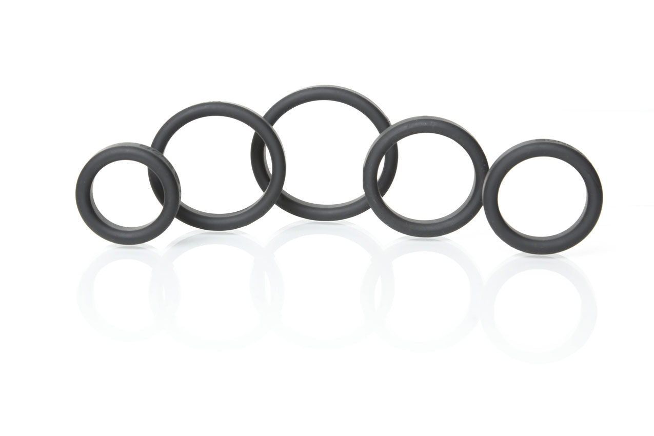 Boneyard Silicone Ring 5 Pc Kit - Black