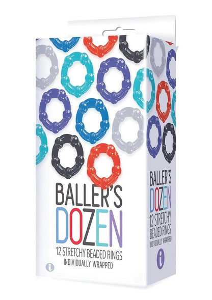 The 9's - Baller Dozen Beaded - 12 Pc Cock Ring Set