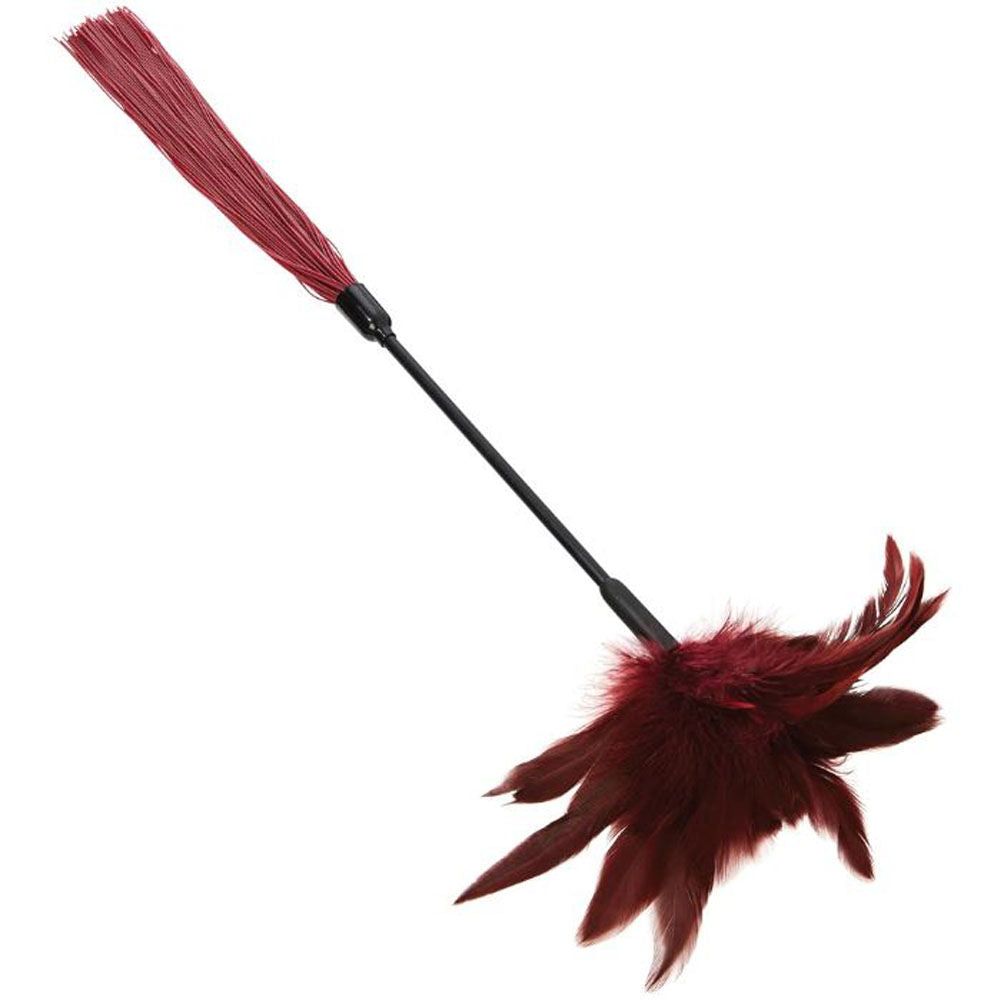 Sex and Mischief Enchanted Feather Tickler - Burgundy