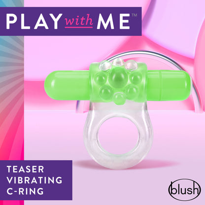 Play With Me  Teaser Vibrating C-Ring   Green