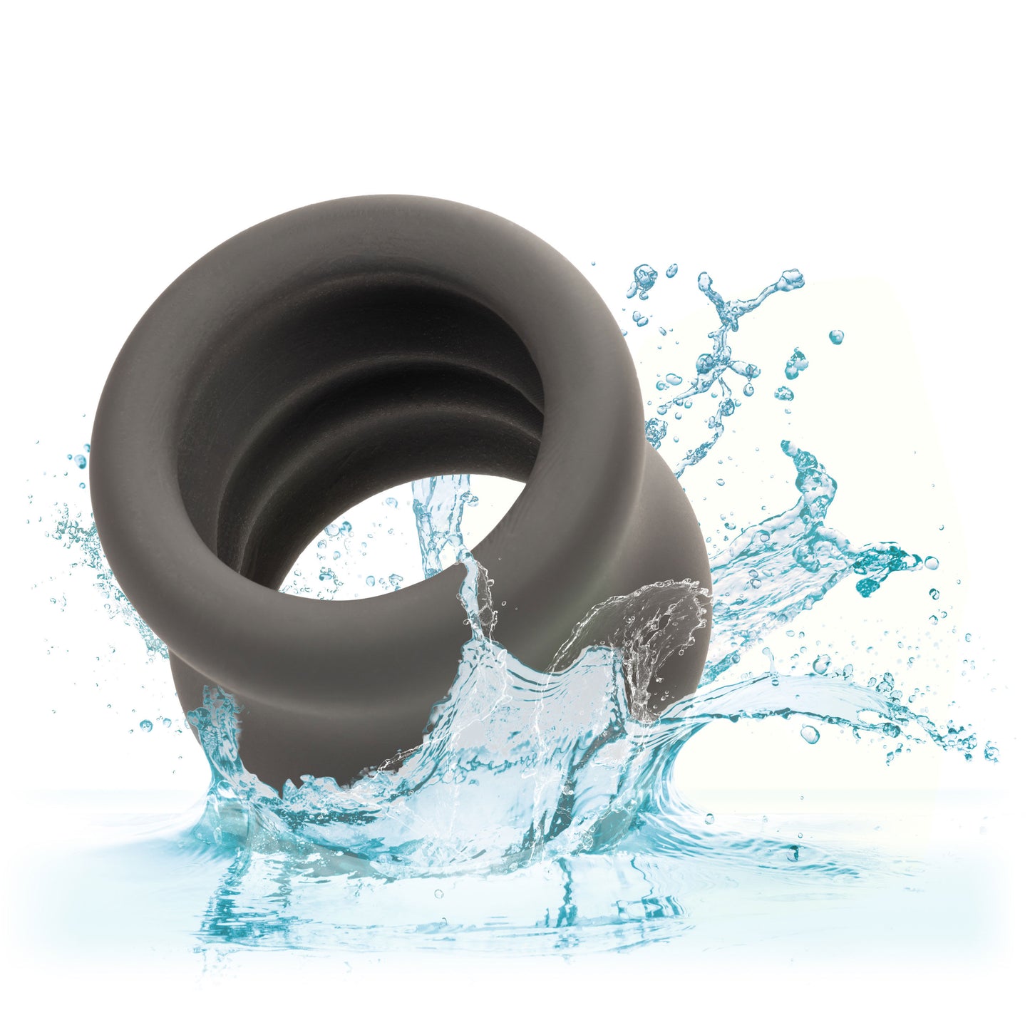 Alpha Liquid Silicone Scrotum Ring - Gray Gray