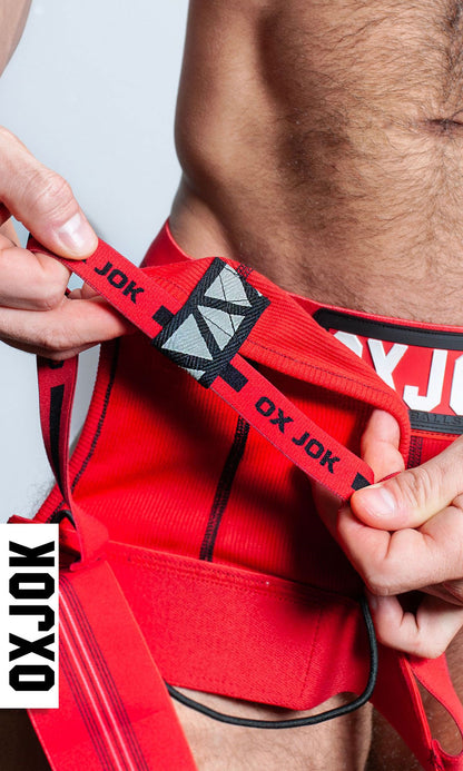 Slingjock Upthrust Slider-Strap Jock Red Hot -  Medium