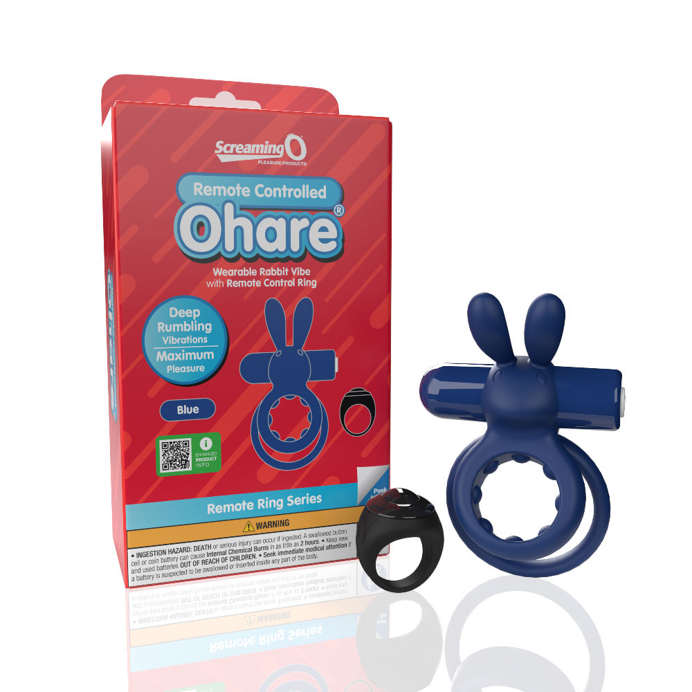 Screaming O Remote Controlled Ohare Vibrating Ring - Black