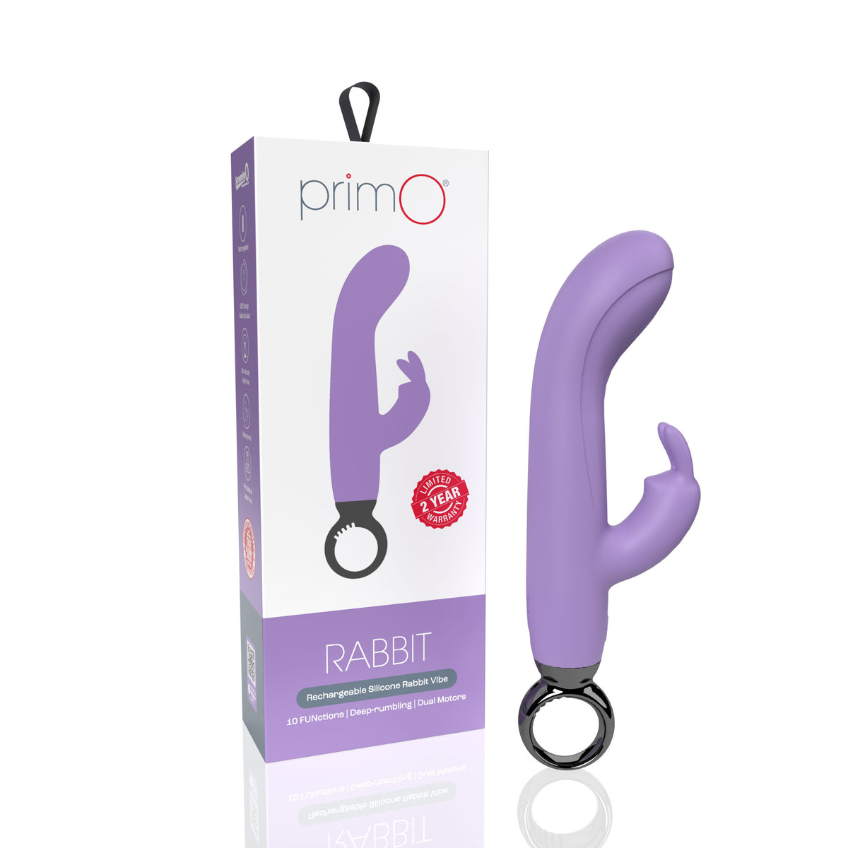 Primo Rabbit Rechargeable Vibrator - Blueberry