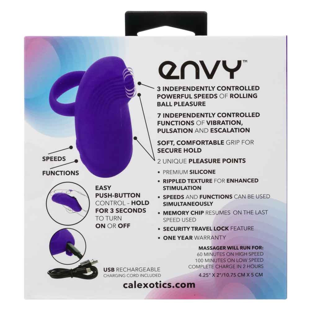 Envy Handheld Rolling Ball Massager - Purple