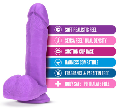 Neo - 8 Inch Dual Density Dildo - Neon Pink