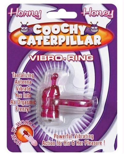 Horny Honey Vibro Ring Coochy Caterpillar - Magenta - Love It Wet