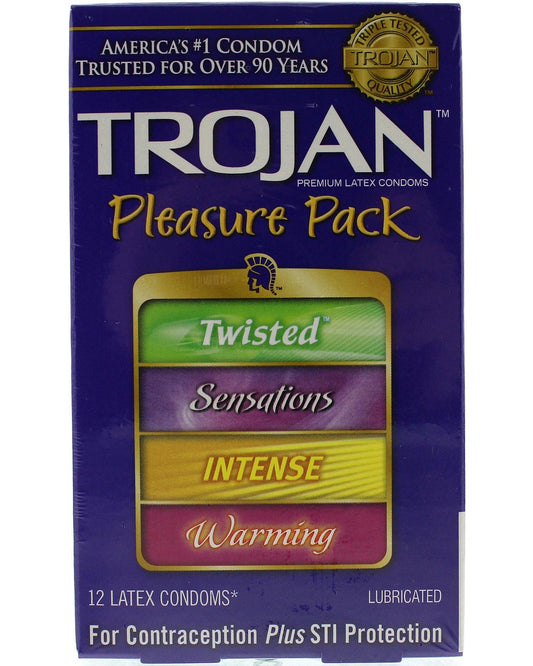 Trojan Pleasure Pack - 12 Pack - Love It Wet