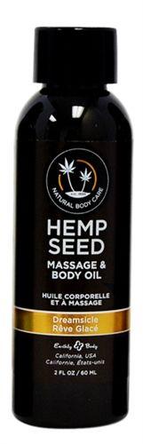 Hemp Seed Massage and Body Oil - Dreamsicle 2 Fl. Oz./ 60ml - Love It Wet