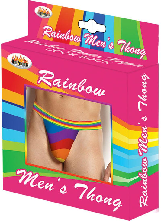 Rainbow Mens Thong - Love It Wet