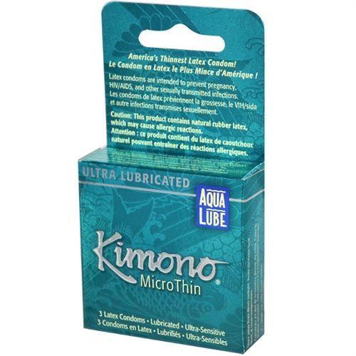 Kimono Microthin Plus Aqua Lube - 3 Pack - Love It Wet