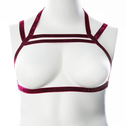 Gender Fluid Sugar Coated Harness - Large/xxlarge - Raspberry - Love It Wet