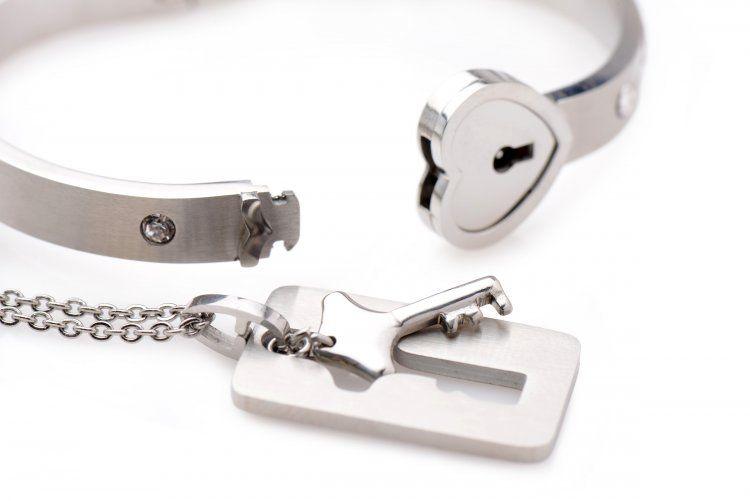 Cuffed Locking Bracelet and Key Necklace - Love It Wet