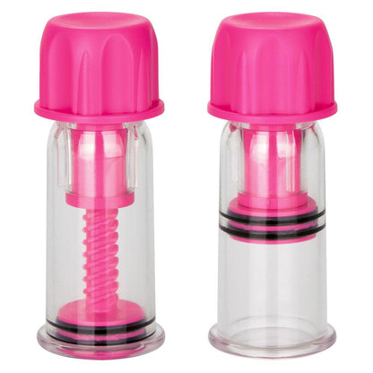 Nipple Play Vacuum Twist Suckers - Pink - Love It Wet