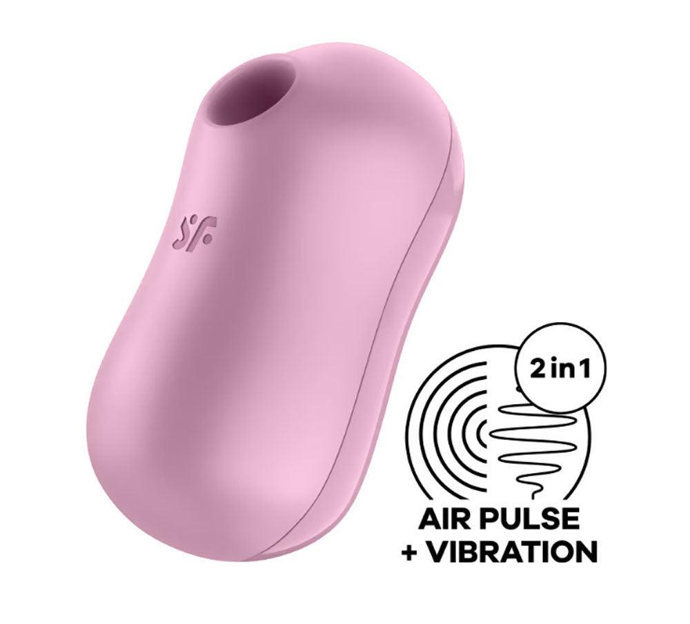 Satisfyer Cotton Candy - Air Pulse Stimulator Plus Vibrator - Lilac - Love It Wet